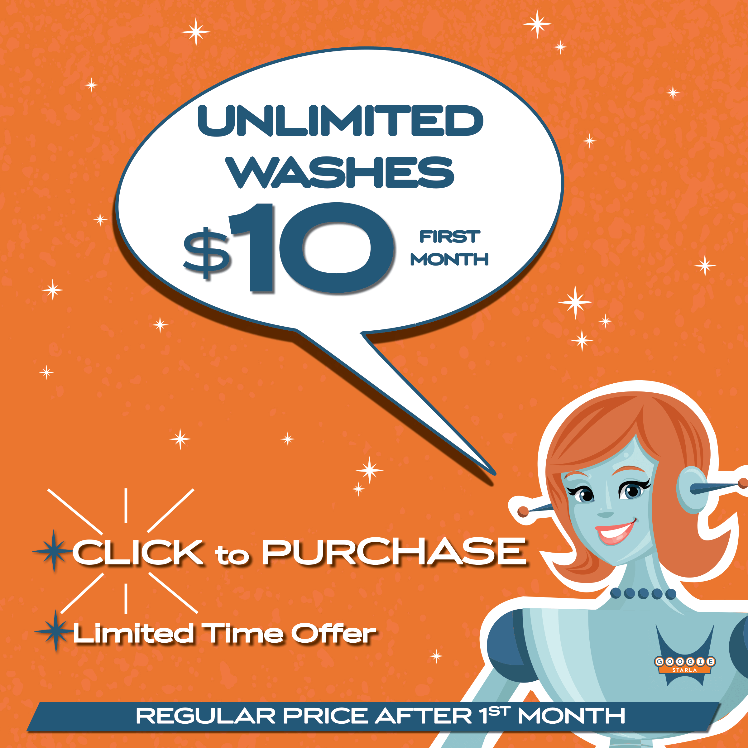 10$ Unlimited Washes